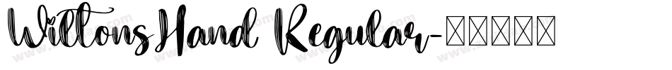 WiltonsHand Regular字体转换